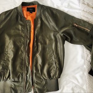IRIS Army Green Bomber Jacket